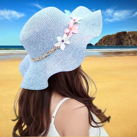 tumblr girl beach hat