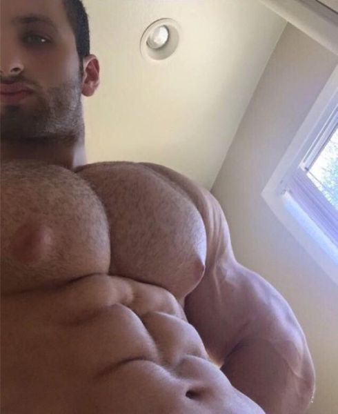 giant male pecs and nipples