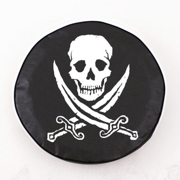 skull and crossbones tire cover