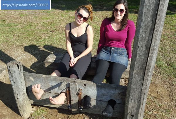 naked women in pillory