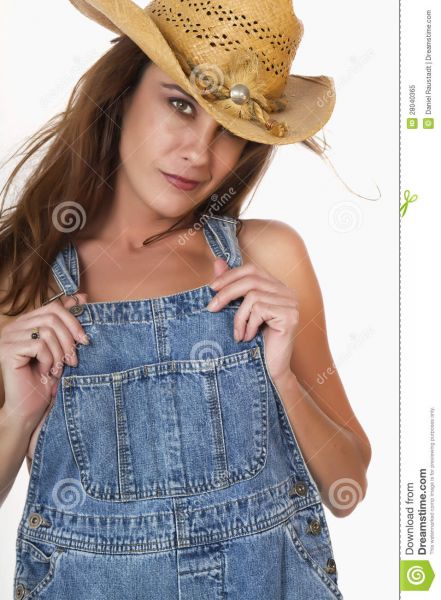 tits in overalls