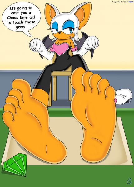 rouge the bat footjob