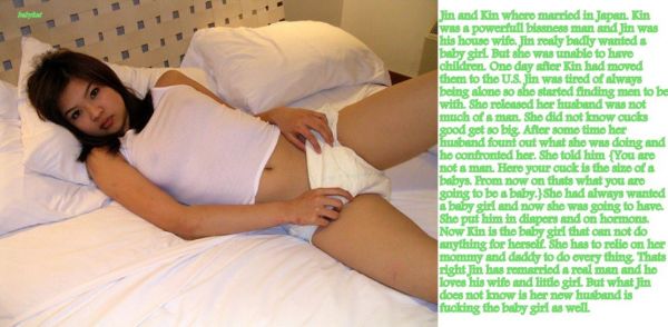 women in diapers captions