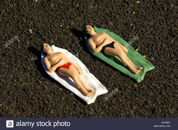 barcelona sunbathers