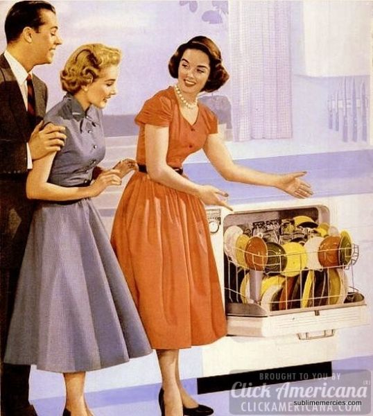 vintage housewife sweep
