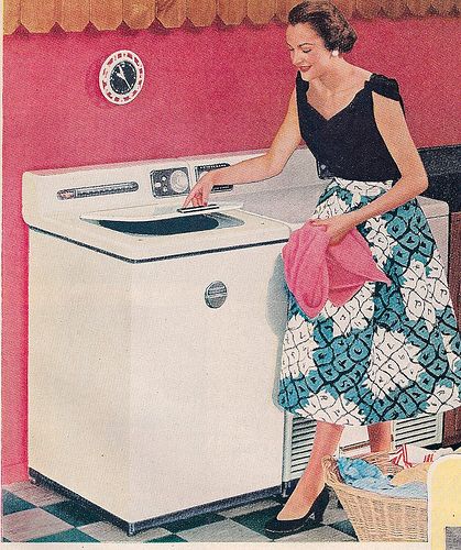 retro housewife chores