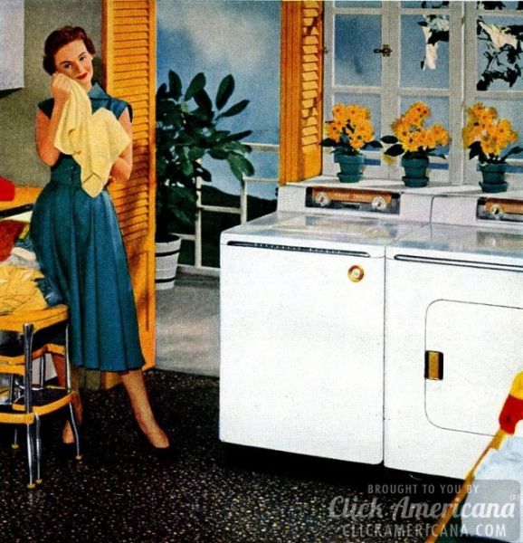 vintage laundry room