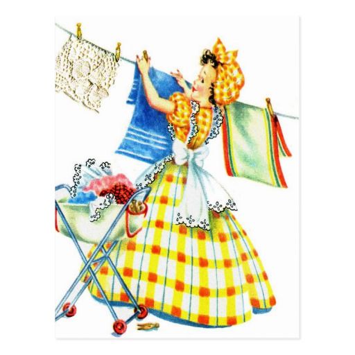 vintage laundry clip art