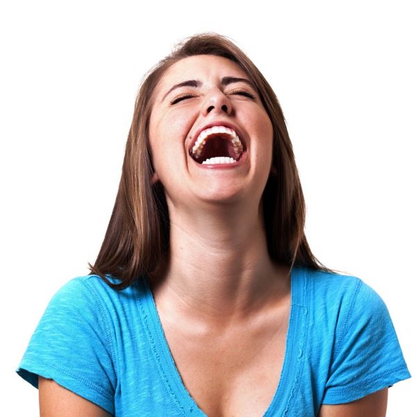 women laughing at embarrassed man