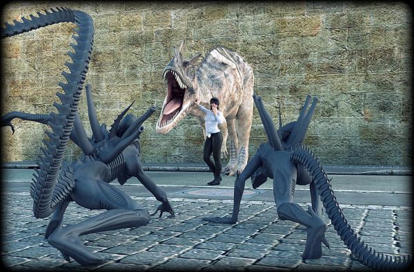 alien dinosaurs