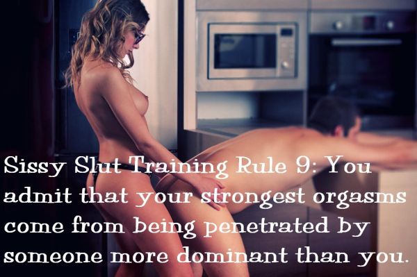 sissy anal submission training captions
