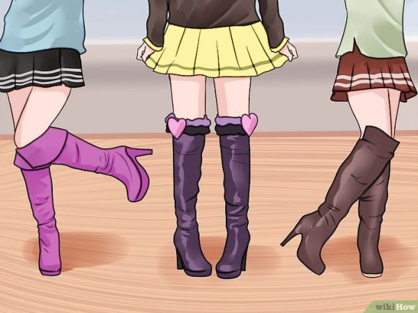 anime female boots