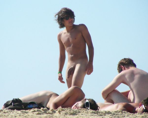 black on nude beach men