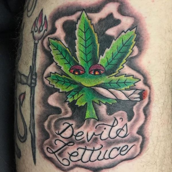 weed tattoos for women