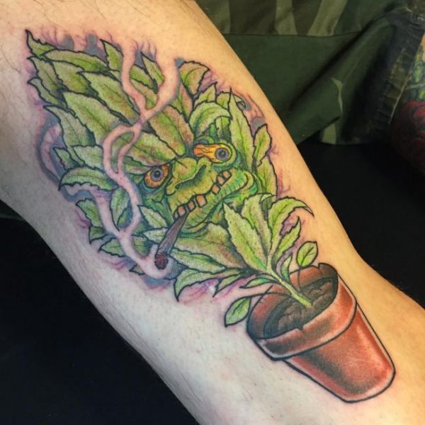 cool pot leaf tattoos