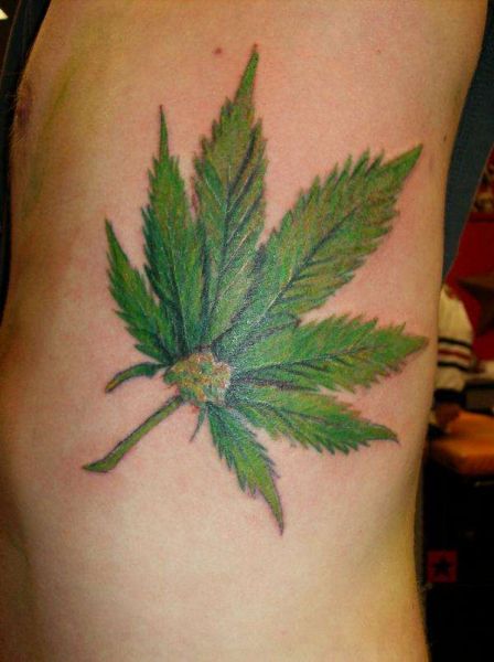 marijuana tribal tattoo design