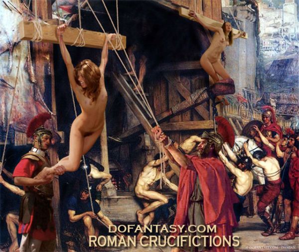 damian art bdsm crucified women roman