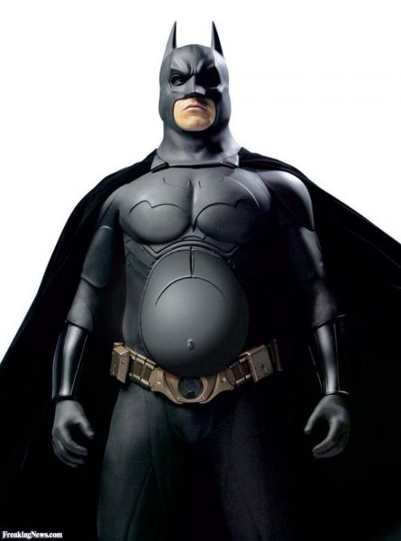 fat man in batman suit