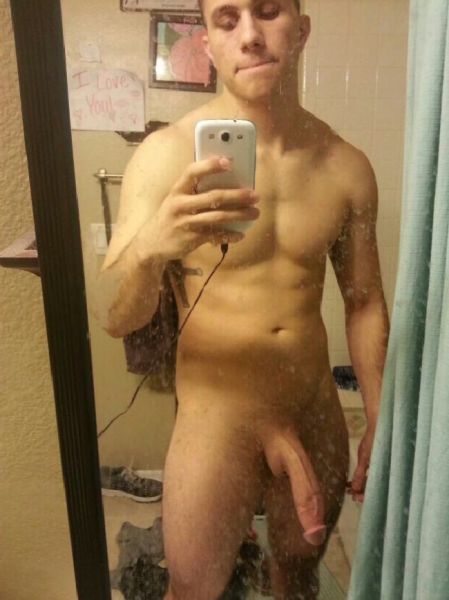 hung naked latino guy selfie
