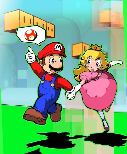 mario and peach getting married