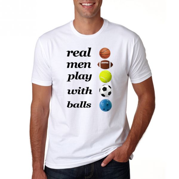 men shaving balls