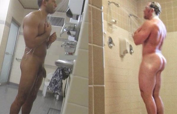 male sex at the gym showers