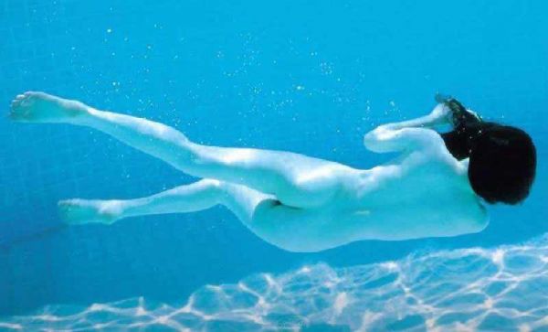 girls skinny dipping underwater camera