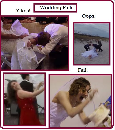 embarrassing wedding fails