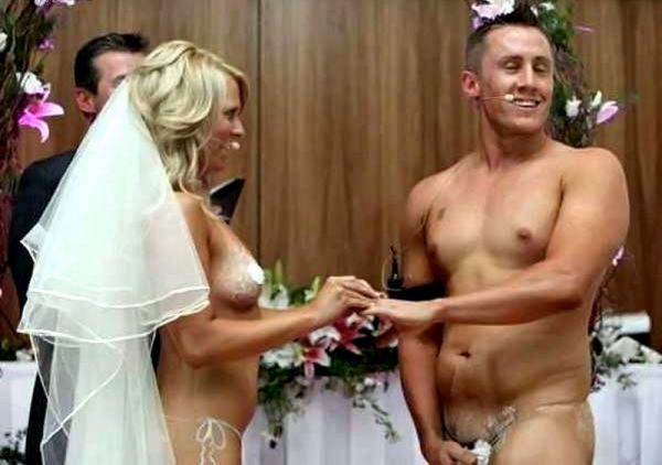 nude wedding reception