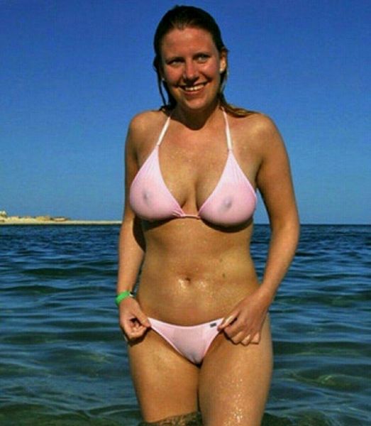 pool candid hard nipples
