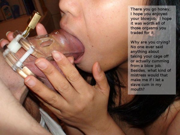 male chastity milking captions