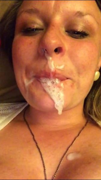 shot cum dripping from pussy into mouth
