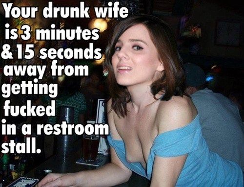 drunk slut wife in club captions