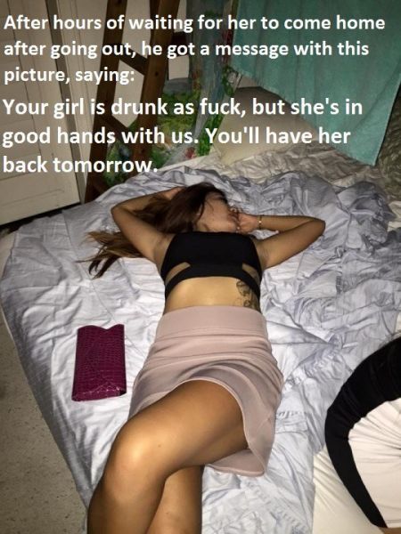 drunk slut wife creampie caption