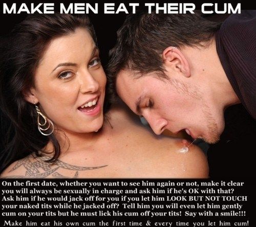 cum eating instruction captions