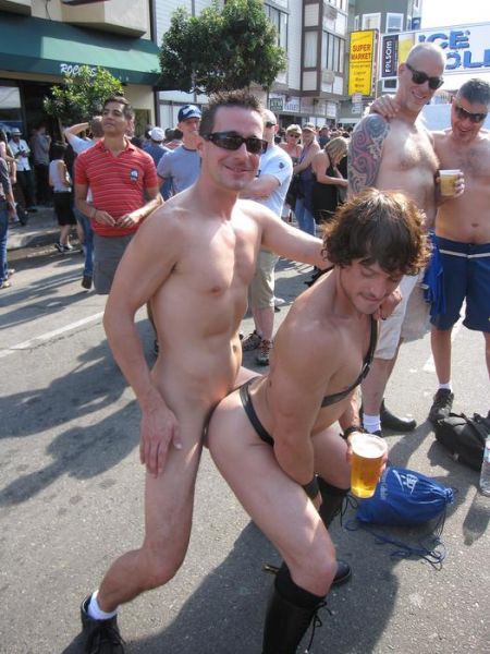 naked men cumming in public