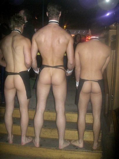 naked male waiters