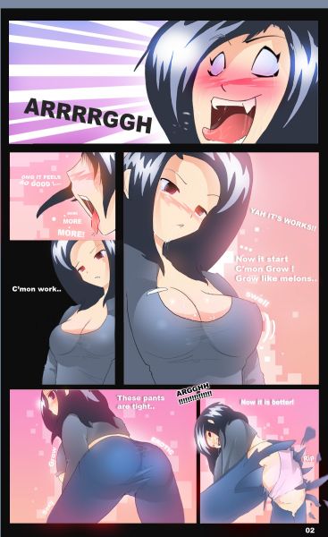 anime boobs grow comics