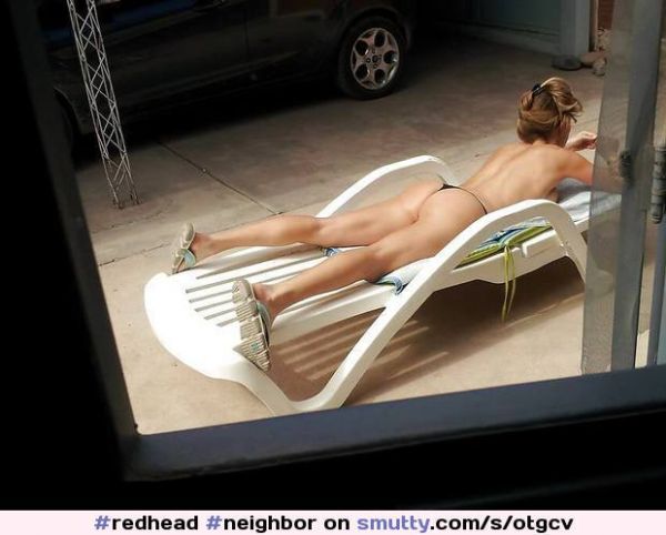 next door neighbor girl sunbathing