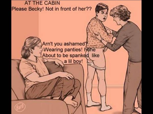 femdom spanking witnessed caption
