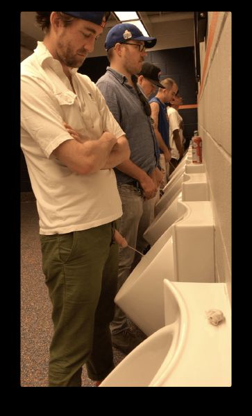 men peeing in public