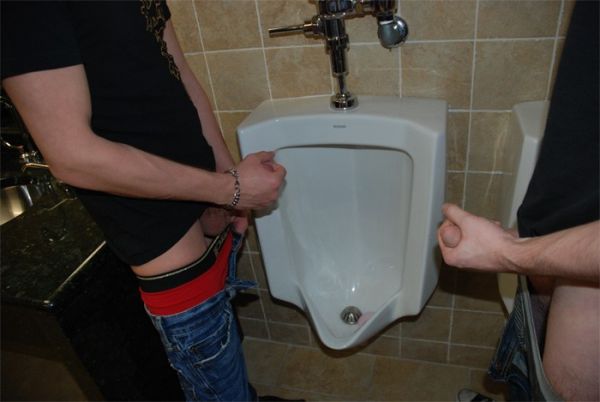 man cock urinal