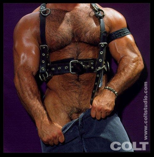 black leather muscle tumblr
