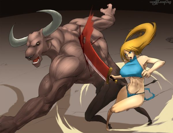 violated heroine minotaur hentai