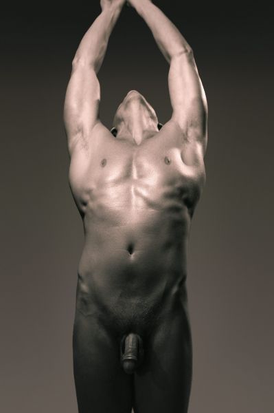 charcoal male torso