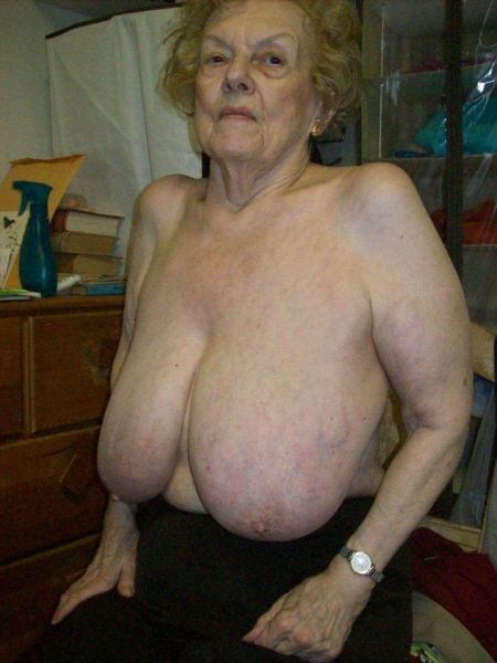 old wrinkled granny boobs