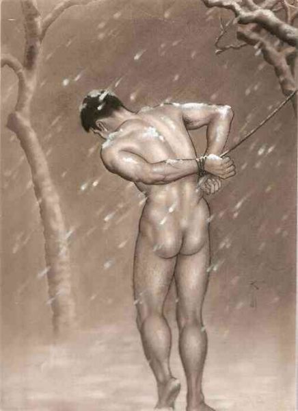 gay male muscle art