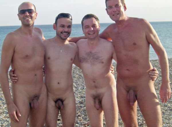 gay erection at nude beach