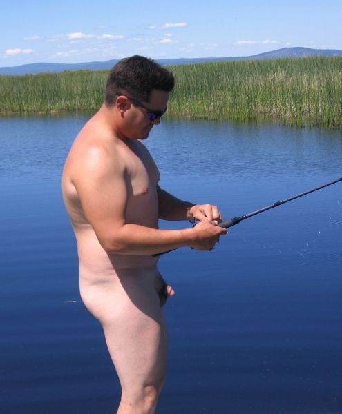 cartoon man fishing