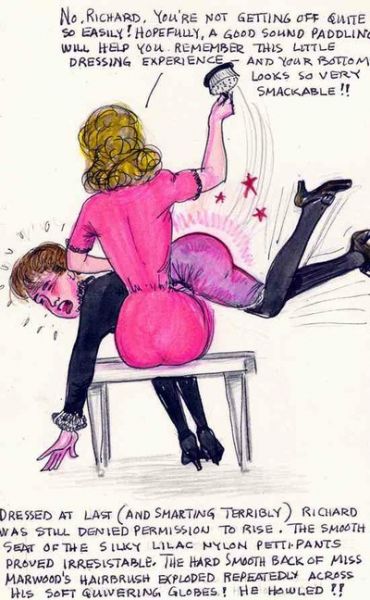 male spanking art